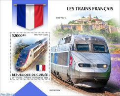 Guinea, Republic 2023 French Trains, Mint NH, Transport - Railways - Treinen