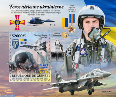 Guinea, Republic 2023 Ukrainian Airforce, Mint NH, History - Transport - Militarism - Aircraft & Aviation - Militares