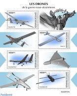 Guinea, Republic 2023 War Drones, Mint NH, History - Transport - Militarism - Aircraft & Aviation - Drones - Militaria