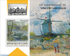Guinea, Republic 2023 Vincent Van Gogh, Mint NH, History - Nature - Transport - Various - Flags - Birds - Trees & Fore.. - Rotary, Club Leones