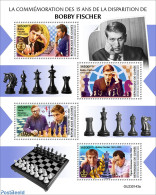 Guinea, Republic 2023 Bobby Fischer, Mint NH, Sport - Chess - Echecs
