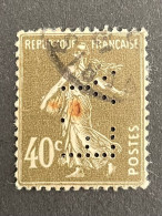 FRANCE N° 193 Semeuse F.Y 110 Indice 2 Perforé Perforés Perfins Perfin ! - Andere & Zonder Classificatie