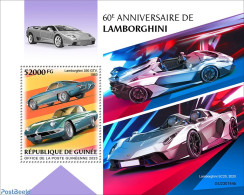 Guinea, Republic 2023 60th Anniversary Of Lamborghini, Mint NH, Transport - Automobiles - Cars