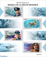 Guinea, Republic 2023 Battle Of Bismarck Sea, Mint NH, History - Transport - Militarism - World War II - Aircraft & Av.. - Militares