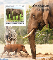 Djibouti 2023 Elephants, Mint NH, Nature - Animals (others & Mixed) - Elephants - Zebra - Gibuti (1977-...)