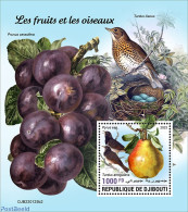 Djibouti 2023 Fruits And Birds, Mint NH, Nature - Birds - Fruit - Obst & Früchte