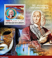 Djibouti 2023 Antonio Vivaldi, Mint NH, Performance Art - Music - Art - Composers - Musica