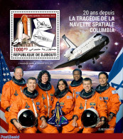 Djibouti 2023 Space Shuttle Columbia, Mint NH, Transport - Space Exploration - Yibuti (1977-...)