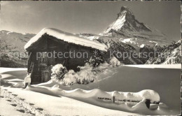 12586500 Zermatt VS Berghuette Winterpanorama Matterhorn Walliser Alpen Zermatt - Other & Unclassified