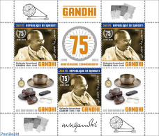 Djibouti 2023 Gandhi, Mint NH, History - Gandhi - Art - Clocks - Mahatma Gandhi