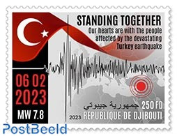 Djibouti 2023 Earthquake In Turkey, Mint NH, History - Disasters - Djibouti (1977-...)