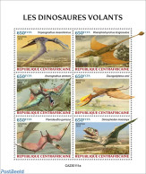 Central Africa 2023 Flying Dinosaurs, Mint NH, Nature - Prehistoric Animals - Prehistóricos