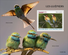 Central Africa 2023 Bee-eaters, Mint NH, Nature - Birds - Centrafricaine (République)
