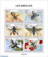 Central Africa 2023 Bees, Mint NH, Nature - Bees - Flowers & Plants - República Centroafricana