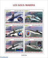 Central Africa 2023 Submarines, Mint NH, Transport - Ships And Boats - Ships