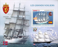 Central Africa 2023 Tall Ships , Mint NH, Transport - Ships And Boats - Barcos