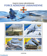 Central Africa 2023 Ukrainian Airforce, Mint NH, History - Transport - Militarism - Aircraft & Aviation - Militares