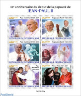 Central Africa 2023 Pope John Paul II, Mint NH, History - Nature - Religion - Charles & Diana - Kings & Queens (Royalt.. - Königshäuser, Adel