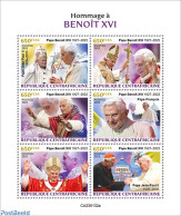 Central Africa 2023 Pope Benedict XVI, Mint NH, Religion - Pope - Pausen