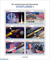 Central Africa 2023 Explorer 1, Mint NH, Nature - Transport - Birds Of Prey - Space Exploration - Central African Republic