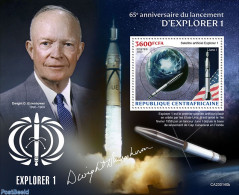 Central Africa 2023 Explorer 1, Mint NH, History - Transport - American Presidents - Space Exploration - Repubblica Centroafricana