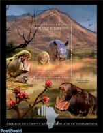Guinea, Republic 2012 Endangered Animals Of West Africa, Mint NH, Nature - Sport - Flowers & Plants - Hippopotamus - R.. - Klimmen