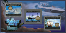 Guinea, Republic 2012 Ships Of The World, Mint NH, Nature - Transport - Birds - Ships And Boats - Titanic - Ships