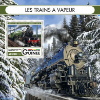 Guinea, Republic 2016 Steam Trains, Mint NH, Transport - Railways - Treni