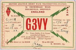 Ad9166 - GREAT BRITAIN - RADIO FREQUENCY CARD - England - 1948 - Radio