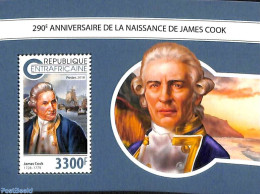 Central Africa 2018 James Cook S/s, Mint NH, History - Transport - Explorers - Ships And Boats - Explorers