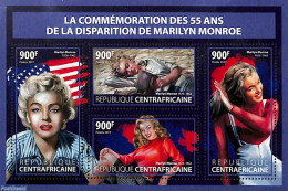Central Africa 2017 Marilyn Monroe 4v M/s, Mint NH, Performance Art - Marilyn Monroe - Zentralafrik. Republik