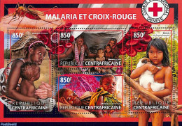 Central Africa 2017 Malaria & Red Cross 4v M/s, Mint NH, Health - Health - Red Cross - Rotes Kreuz