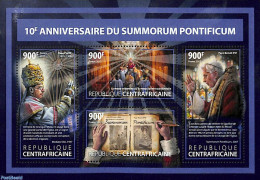 Central Africa 2017 Summorum Pontificum 4v M/s, Mint NH, Religion - Pope - Pausen