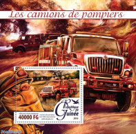 Guinea, Republic 2016 Fire Engines, Mint NH, Transport - Fire Fighters & Prevention - Firemen