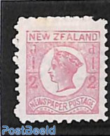 New Zealand 1873 1/2d, WM NZ, Perf. 10, Without Gum, Unused (hinged) - Ongebruikt