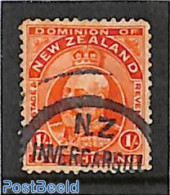 New Zealand 1909 1Sh, Perf. 14, Used, Used Or CTO - Gebruikt
