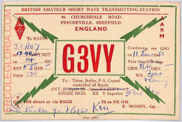Ad9167 - GREAT BRITAIN - RADIO FREQUENCY CARD - England - 1950 - Radio