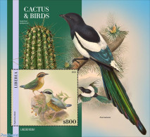 Liberia 2023 Cactus And Birds, Mint NH, Nature - Birds - Cacti - Sukkulenten