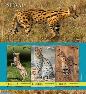Liberia 2023 Serval, Mint NH, Nature - Cat Family - Sonstige & Ohne Zuordnung