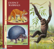 Liberia 2023 Extinct Mammals, Mint NH, Nature - Monkeys - Prehistoric Animals - Prehistory - Prehistorics