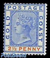 Gold Coast 1884 2.5p, Stamp Out Of Set, Unused (hinged) - Autres & Non Classés