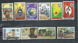 TEN AT A TIME - SWAZILAND - LOT OF 10 DIFFERENT - POSTALLY USED OBLITERE GESTEMPELT USADO - Swaziland (1968-...)