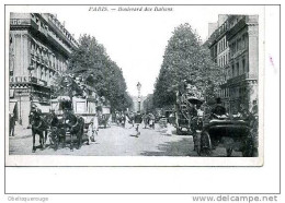 75 Paris Boulevard Des Italiens Autobus A Cheval Avec Femme Cocher COCHERE Attelage  VERS 1902 - Distrito: 02