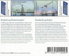 Netherlands Pays-Bas Niederlande 2018 Europa CEPT Bridges Bottom Of Sheetlet MNH - 2018