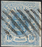 Luxembourg - Luxemburg - Timbres  - Armoiries  1859      10c.    °   Michel 6b   Certifié - 1859-1880 Armarios