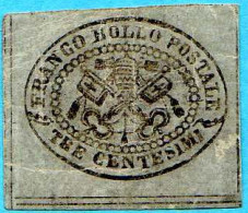 Selo Dos Estados Romanos Italianos, 1867,  Perfeito Estado, - 1. ...-1850 Prephilately