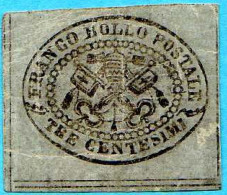 Selo Dos Estados Romanos Italianos, 1867,  Perfeito Estado, - ...-1850 Voorfilatelie