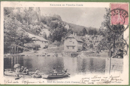 CPA  Dos Précurseur - DOUBS - EXCURSION EN FRANCHE COMTÉ - SAUT DU DOUBS (Coté Français) - Animation Canotage - Autres & Non Classés