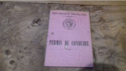 237/ PERMIS DE CONDUIRE 1962 - Cartes De Membre