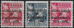 1935 Samoa Silver Jubilee 3v. MNH SG N. 177/79 - Autres & Non Classés